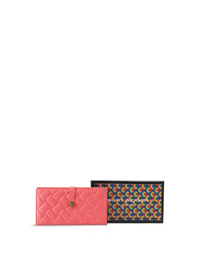 Kurt Geiger Kensington Soft Wallet In Pink Combination