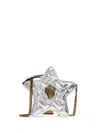 Kurt Geiger London Kensington Star Quilted Leather Crossbody Bag In Silver