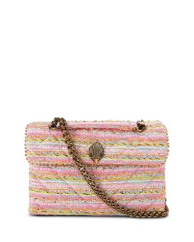 Kurt Geiger Kensington Tweed Convertible Crossbody In Pink
