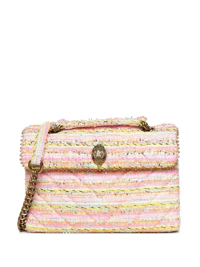 Kurt Geiger Kensington Tweed Shoulder Bag In Yellow