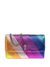 Kurt Geiger Kensington Quilted Leather Wallet On Chain In 紫色