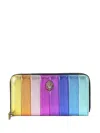 Kurt Geiger London Kensington Zip Around Multicolor Wallet  In Brown