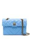 Kurt Geiger London Kensington Quilted Leather Shoulder Bag In Blue
