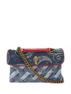 Kurt Geiger Kesington Woven Denim Shoulder Bag
