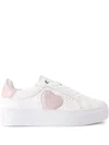 Kurt Geiger Leather Lana Heart Low-top Sneakers In White