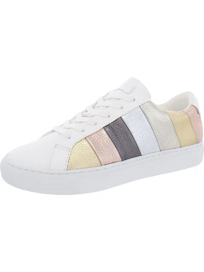 Kurt Geiger Lane Stripe Womens Leather Lifestyle Casual And Fashion Sneakers In Multi