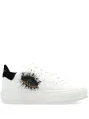 Kurt Geiger Leather Laney Eye Sneakers In White