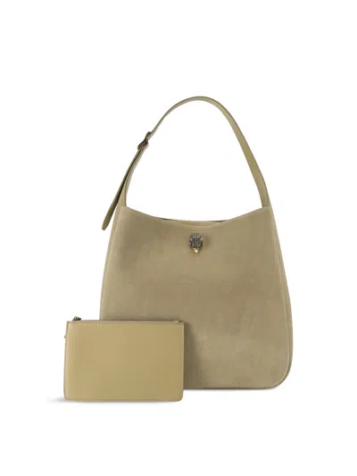 Kurt Geiger Large Bond Hobo Bag In Pale Green