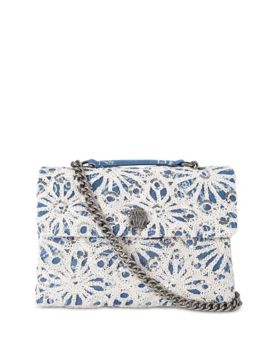 Kurt Geiger Large Kensington Crochet Bag In Open Blue