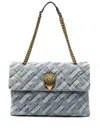 Kurt Geiger Large Kensington Denim Bag In Blue