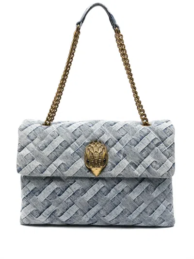 Kurt Geiger Large Kensington Denim Bag In Blue