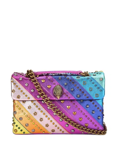 Kurt Geiger Large Kensington Studded Shoulder Bag In Pink