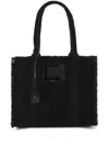 Kurt Geiger London Large Faux Fur Southbank Tote In Black