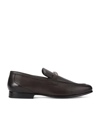 Kurt Geiger Leather Alton Loafers In Brown