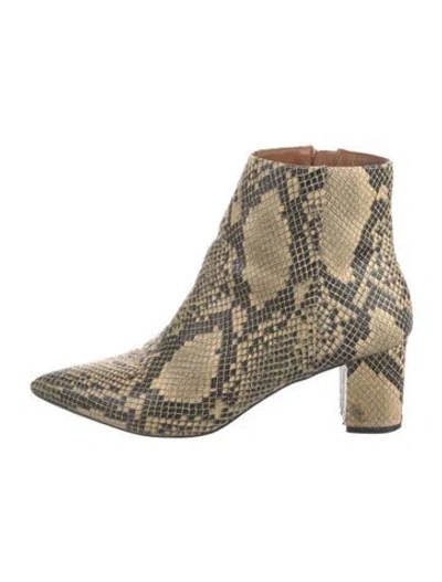 Pre-owned Kurt Geiger Leather Animal Print Boots In Neutral