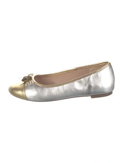 Pre-owned Kurt Geiger Leather Ballet Flats In Silver