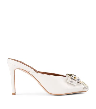 Kurt Geiger Leather Belgravia Stud Bow Heeled Mule