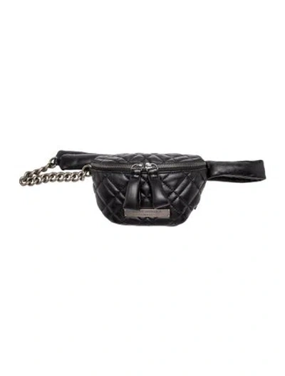Pre-owned Kurt Geiger Leather Belt Bag In Black