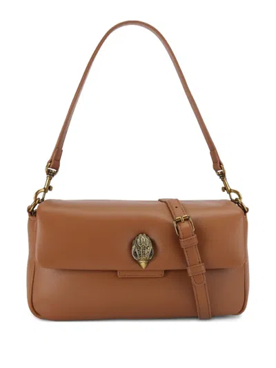 Kurt Geiger Leather Bird Oxford Cross Body Bag In Brown