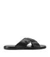 Kurt Geiger Leather Bond Slides In Black