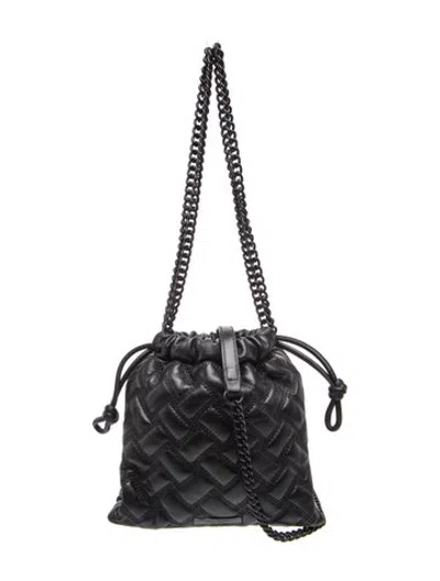 Pre-owned Kurt Geiger Leather Bucket Bag In Black