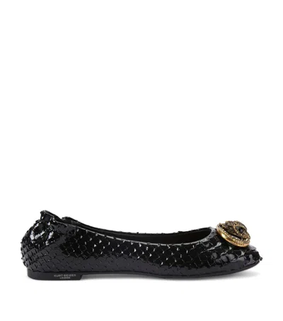 KURT GEIGER LEATHER CHELSEA BALLET FLATS