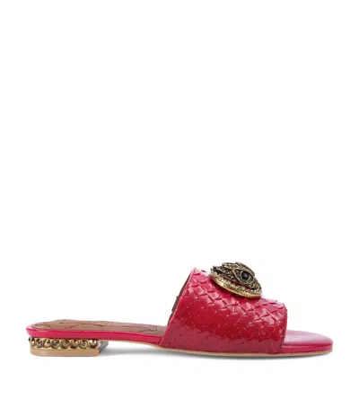 KURT GEIGER LEATHER CHELSEA FLAT SANDALS