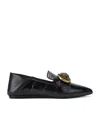 Kurt Geiger London Womens Black Chelsea Eagle-embellished Flat Patent-leather Loafers In Black