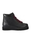 Kurt Geiger Leather Chiltern Hiker Boots In Black