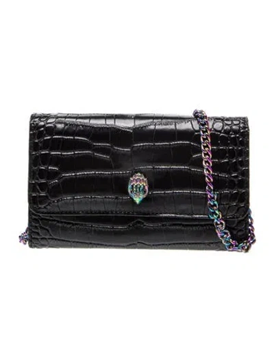 Pre-owned Kurt Geiger Leather Clutch In Black
