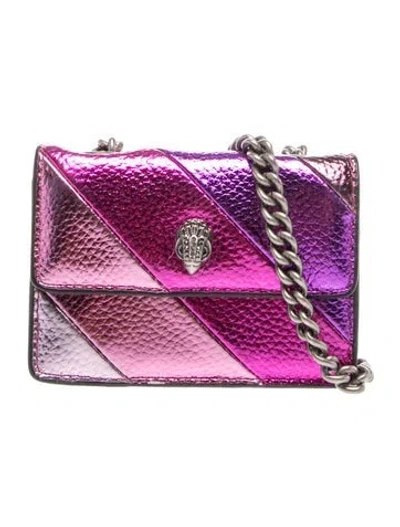 Pre-owned Kurt Geiger Leather Clutch In Purple