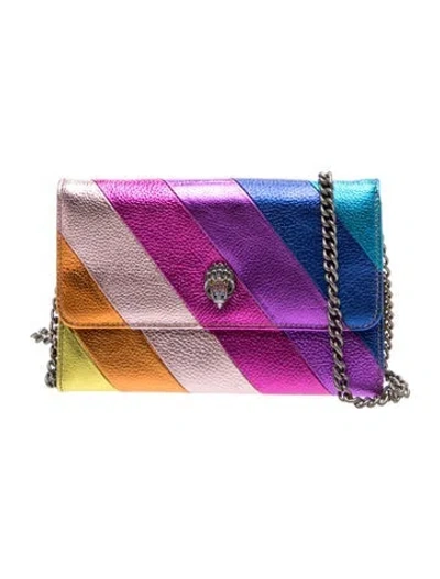 Pre-owned Kurt Geiger Leather Clutch In Purple