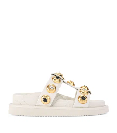 Kurt Geiger Leather Croc-embossed Orson Sandals