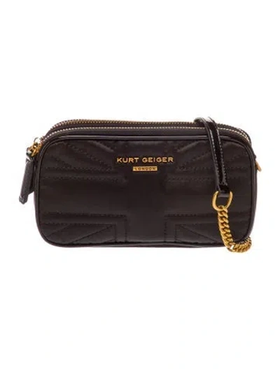 Pre-owned Kurt Geiger Leather Crossbody Bag In Black