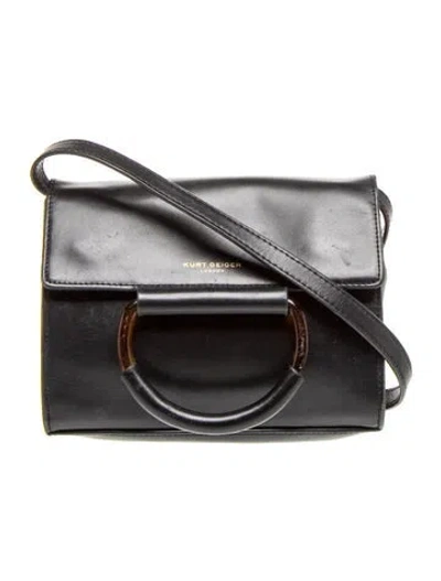 Pre-owned Kurt Geiger Leather Crossbody Bag In Black