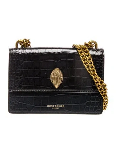 Pre-owned Kurt Geiger Leather Crossbody Bag In Black