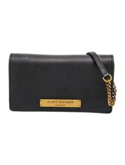 Pre-owned Kurt Geiger Leather Crossbody Bag In Black