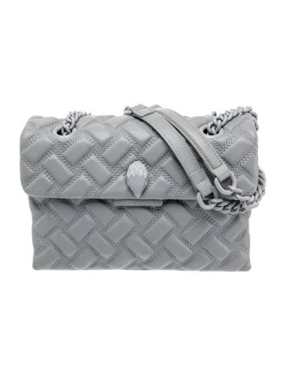 Pre-owned Kurt Geiger Leather Crossbody Bag In Gray