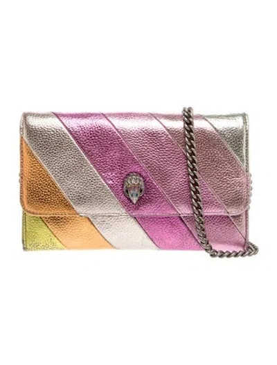 Pre-owned Kurt Geiger Leather Crossbody Bag In Purple