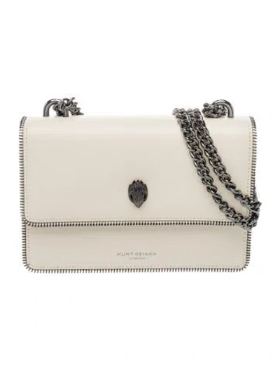 Pre-owned Kurt Geiger Leather Crossbody Bag In White