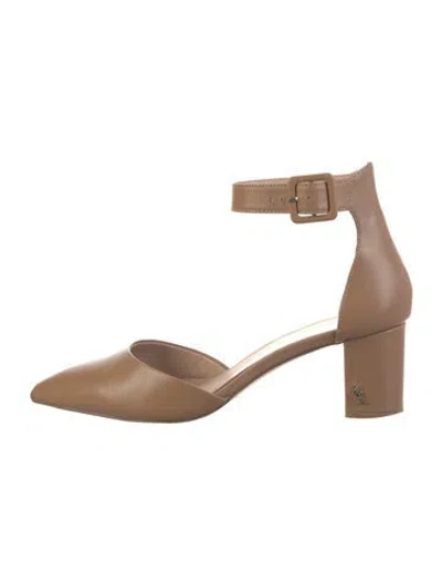 Pre-owned Kurt Geiger Leather D'orsay Pumps In Neutral