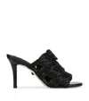 Kurt Geiger Embellished Chain Heeled Mules 85 In Black