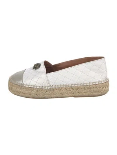 Pre-owned Kurt Geiger Leather Espadrilles In White