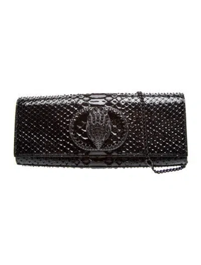 Pre-owned Kurt Geiger Leather Evening Bag In Black