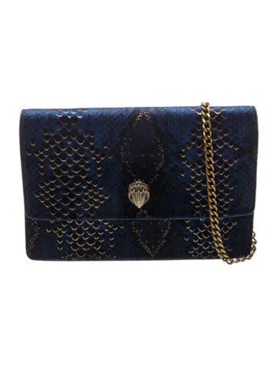 Pre-owned Kurt Geiger Leather Evening Bag In Blue