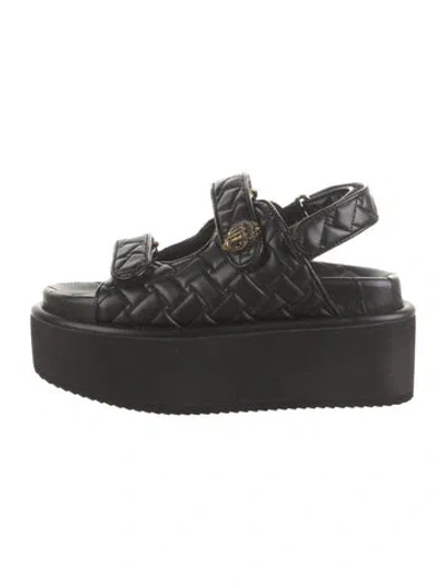 Pre-owned Kurt Geiger Leather Flats In Black