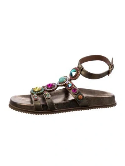 Pre-owned Kurt Geiger Leather Gladiator Sandals In Brown