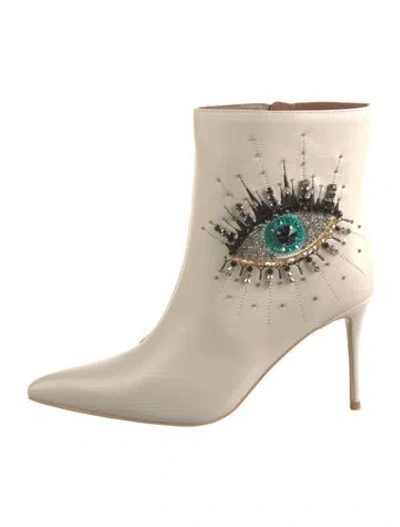 Pre-owned Kurt Geiger Leather Graphic Print Boots In Neutrals