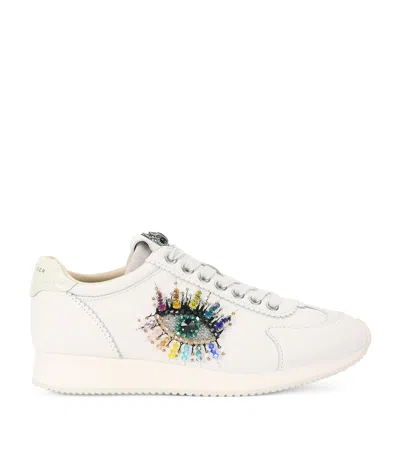 KURT GEIGER LEATHER ISLINGTON EYE LOW-TOP SNEAKERS