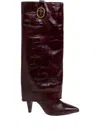 Kurt Geiger Leather Knee-high Boots In Red